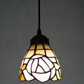 5 corridor Simple Art Pendant Lights rural Rose style pattern Handmade Multicolored Glass Tiffany LAMP Corridor