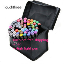 60colors/lot Touchthree alcohol oil-based marker be useful for copic markers building animation interior design