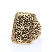 Luxious Fantastic Big Ring Gold And Sterling Silver Vintage Look Indian Jewelry Punk Rock Men Rings