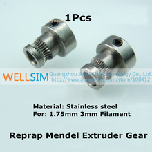 1Pcs Reprap Mendel Extruder Drive Gear For 1.75 3mm Bore 5mm Stainless steel 3d Printer Feeding Hobbed Wheel Squeeze Feed Wheel