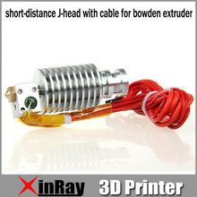 Free Shipping Hot Selling Metal short-distance J-head with cable for bowden extruder 3d Printer Accessories GT053