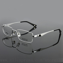 2016 New 100% pure titanium Half Rim brand eyeglasses frames men optical frame spectacle frame eye prescription glasses oculos