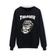 New 2016 thrasher hoodie men sweatshirt mens trasher hoodies and sweatshirts thin felpe sudaderas hombre o-neck hip hop hoodies