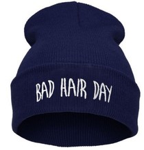 2015 Promotion Rushed Letter Adult Casual Unisex Acrylic Hats for Caps Beanies Bad Hair Day Hat