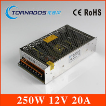 switching power 12V 20A 240W Switching Power Supply Driver for LED Strip Lights AC 110-220V Free Shipping