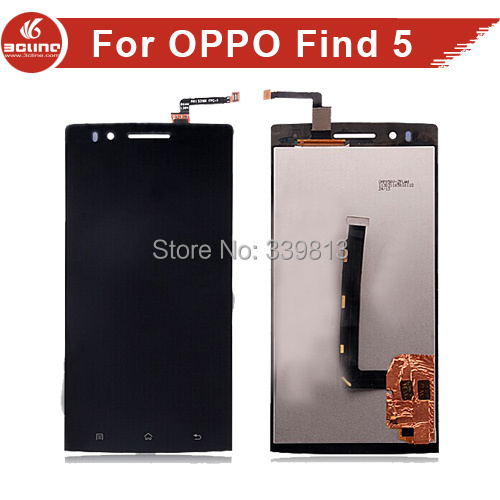 Original LCD Display Screen with touch screen digitizer Glass for OPPO Find 5 X909 black + tools Free shipping
