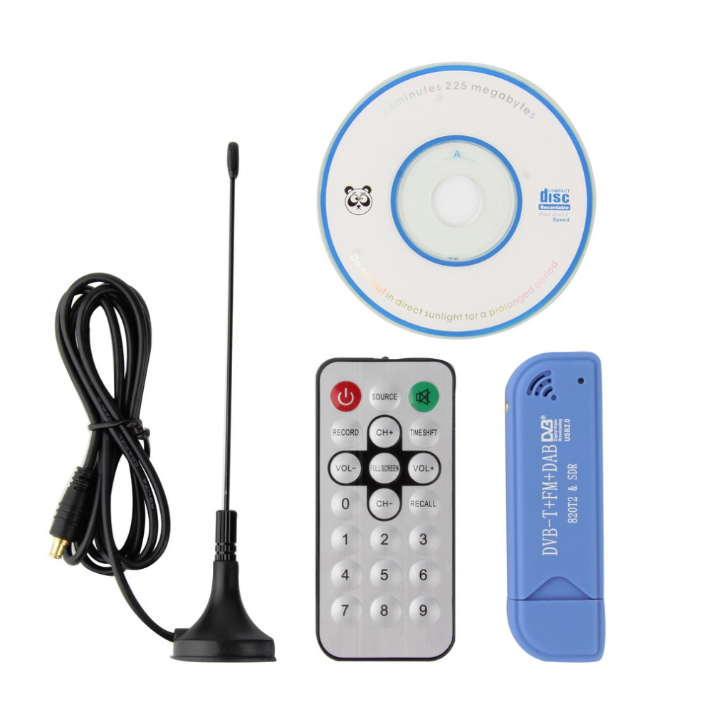 USB2 0 Digital DVB T SDR DAB FM HDTV TV Tuner Receiver Stick HE RTL2832U R820T