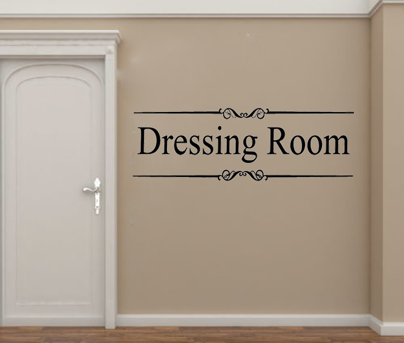 Dressing Room Closet door window sticker Art Vinyl wall sticker decal