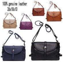 Fashion 2016 Bags Female Vintage Women s Cowhide Genuine Leather Handbag One Shoulder Cross Body Fashion