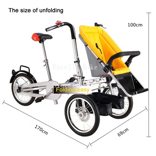 C05-Taga Pushchair-Bicycle Folding Taga Bike 16inch Mother Baby Stroller Bike baby stroller 3 in 1 Convertible Stroller Carriage stroller