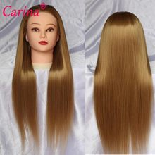 2015 New 18″ Blonde 30%Real Human Hair Hairdressing Styling Training Model Female Mannequin Head Hair with Free Clamp