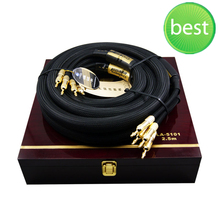 6N OCC Audiophile HIFI Speaker Cable Choseal LA-5101 24K gold-plated banana plug Top level Speaker Cable Top class cable