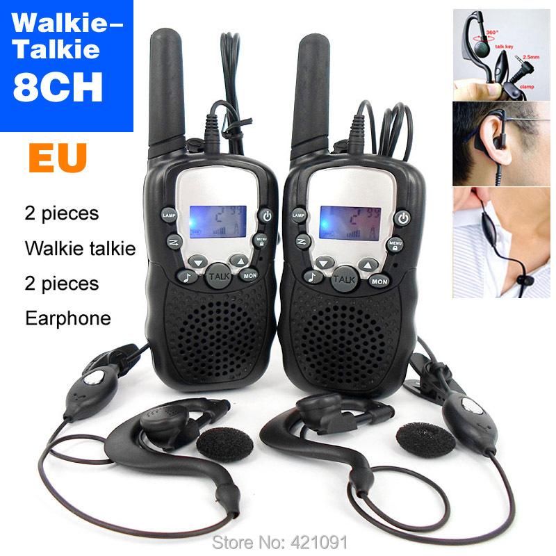 8 Channels T 388 Mini Walkie Talkie Travel Two Way Radio Monitor Function Intercom handy talkie