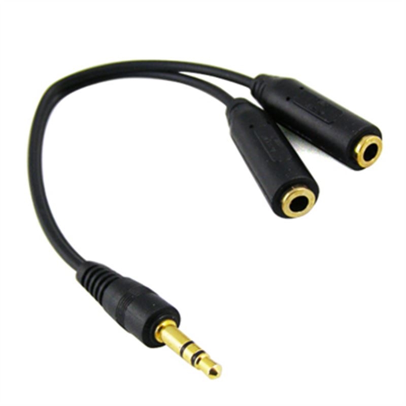 HOT 3.5mm Earphone Headphone Audio Splitting Cable Lead Cord adapter