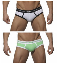 New 2016 ES Collection Brand 2pcs/Lot Sexy Underwear Men 100% High Quality Cotton Briefs for Men Breathable Men Underwear Shorts