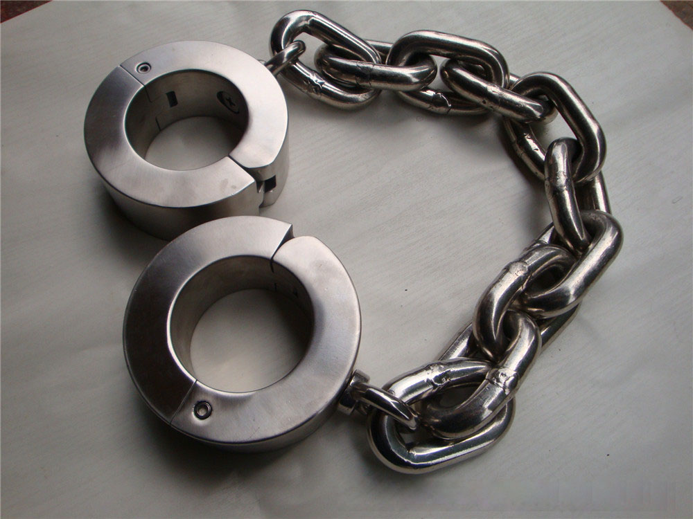 15kg Heavy Duty Stainless Steel Leg Cuffs Sex BDSM Women Bondage