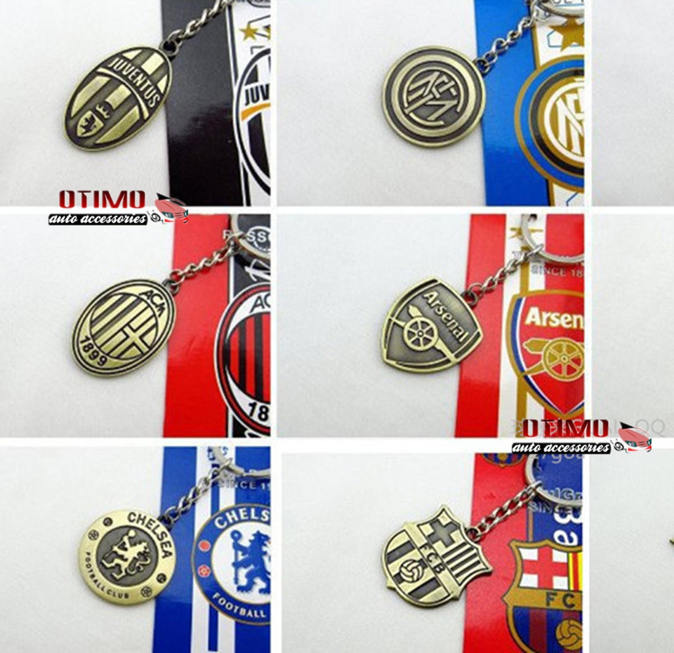 England Premier League Arsenal Bronze Sculpture Keychain Football Souvenirs Key Holder Key Chain European Club Soccer Keyring 4