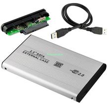 EL5020 USB 2.0 HDD HARD DRIVE DISK SILVERY ENCLOSURE EXTERNAL 2.5″ SATA HDD CASE BOX