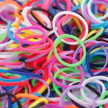 600Pcs Elastic Different Colors Rubber Bands 24 Clips 1 Hook DIY For Loom Bracelet