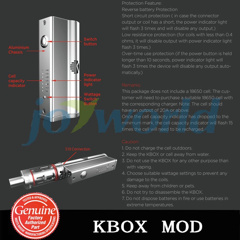 3 Original Kangertech K Box Mod 40w Kanger Kbox Mod Fit For Kanger Subtank E Cig Variable Wattage Mod Subtank Mini Nano Atomizer