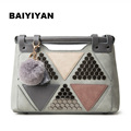 New Rivet Womens Tote Handbag Splice Shoulder Bags Lady Patchwork Shopping Bags Fashion Messenger Bag with