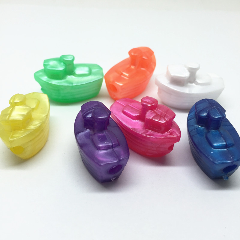 50pcs 25mm Pearlescent Ship Boat Plastic Jumbo Pony Beads Kandi Rave