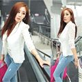 2016 Hot Sale Fashion Coat Sexy Sheer Lace Blazer Lady Suit Outwear Women OL Formal Slim