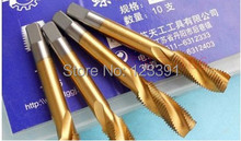 Alta calidad HSS M2 DM05 CNC completo molido 7 unids HSS spiral Tap grifos de rosca TIN recubierto M3 M4 M5 M6 M8 M10 M12 de 3 mm – 12 mm