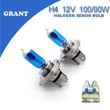 High Power GRANT H4 Xenon Halogen Bulbs 100/90W 5000K Bright White DC12V Universal Headlight Replacement Lamps For Car Auto