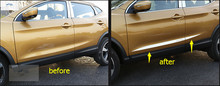 accessories For Nissan Qashqai J11 2014 2015 Stainless Steel Side Door Body Molding Protector Cover Trim