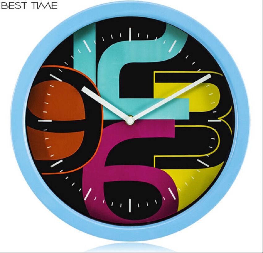 12-inch modern fashion creative wall clock / European color wall clock / living room bedroom mute clock CCG0072