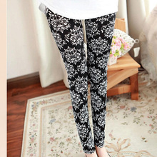 Multi Patterns Women Skinny Legging Pant Stripe Grid Porcelain Geometry Pencil Legwear TQ