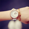 Hot Sale Mxre Brand Pearl Stylish Diamond Leather Quartz Watch Wristwatch for Women Ladies Girls Black