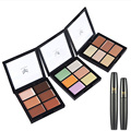 2Pcs 3D Cosmetic Enlarge Eyes Mascara 6 Colors Natural Hightlight Concealer Powder Foundation Long lasting Makeup