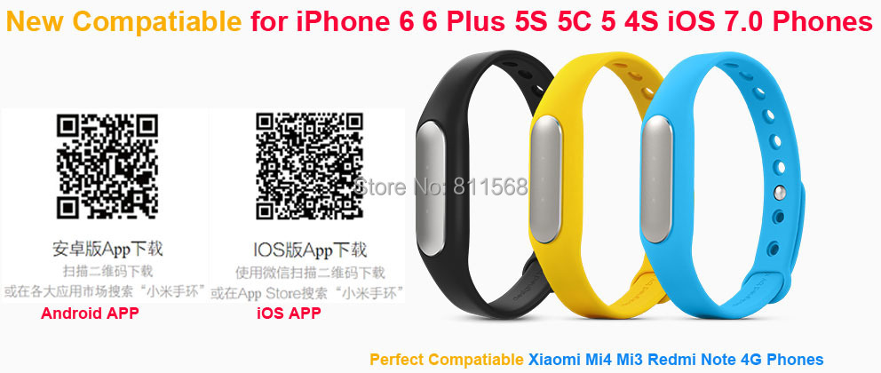 Xiaomi miband smart     ios iphone 6 6  5s 5c 5 4s android 4.4 buletooth 4,0