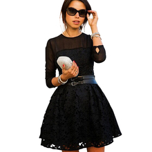 513 2014 Winter Long Sleeve Slim Hip Casual Autumn Dress Bodycon Dresses Women Work Wear OL Strip Dress Vestidos