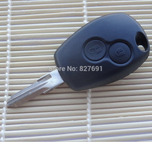 2 Buttons Remote Key Shell for RENAULT Clio DACIA Logan Sandero Key Case Shell Blank Fob 2 BTN Uncut Blade 1 piece with logo
