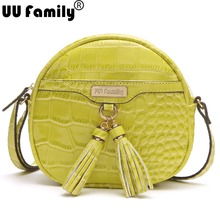 UU Family Mini Bag Croco Women Crossbody Shoulder Strap Tessel Circle Crossbody Messenger Bags bolsas de marca Bolsa de viaje