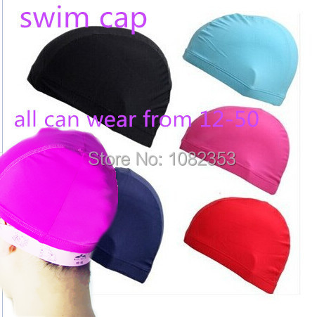 2015 new many colors all year all season can wear elastic swim hat lady women baby swimming caps