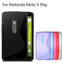 New For Motorola Moto X Play Case S Line Shape Anti-slip TPU Gel Case for Motorola Moto XPlay