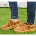2016 spring new chaussure lumineuse Carrefour flats shoes thick crust nubuck leather shoes shoes woman zapatos