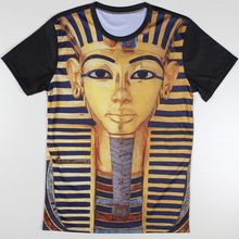 2016 New Fashion Brand Mens T Shirt 3D Printed Pharaoh Egypt Element Retro Vintage Clothes Short Sleeve Summer Tshirt S-4XL