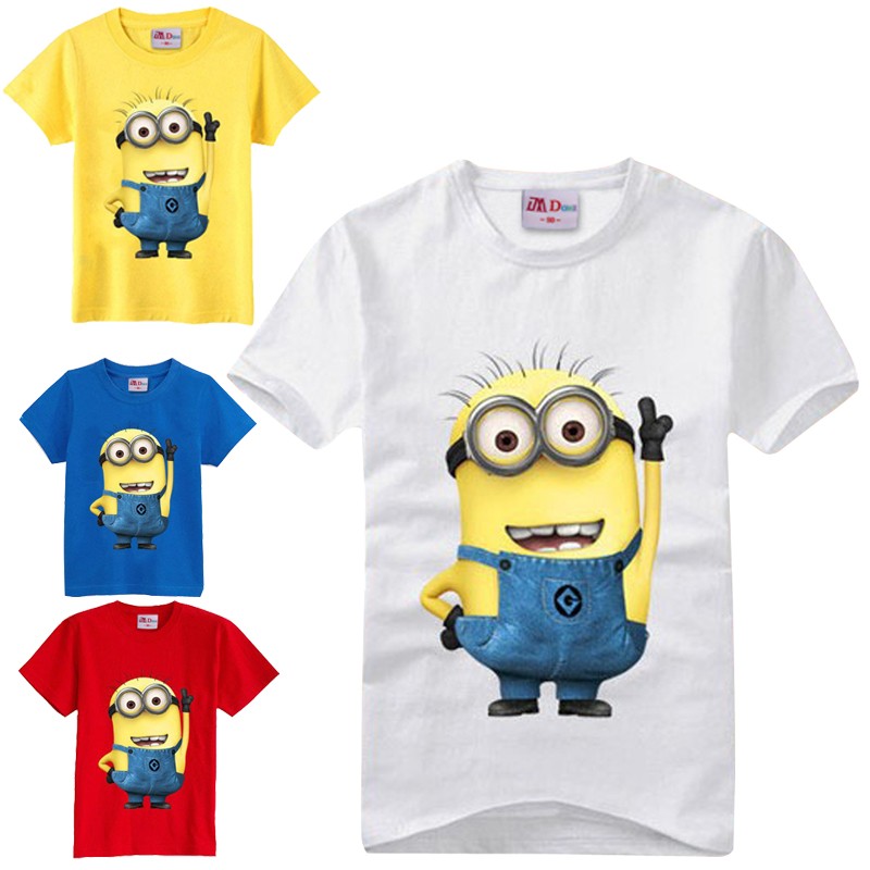 Children t shirts Minions Clothes T Shirts For Girls Boys t-shirts Kids Sho...