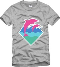 Pink Dolphin T Shirts Hip Hop Mens Summer Cotton Short Sleeve Tshirts Brand Skateboard Graphic Tees Dolphin T-Shirt Streetwear