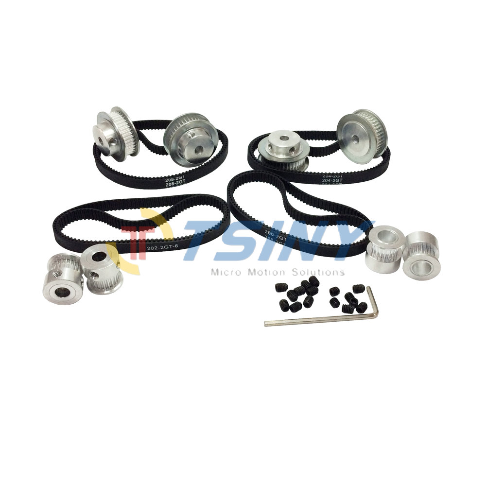 20 Teeth 40 Teeth GT2 Timing Pulley And Length 200mm 202mm 204mm 208mm GT2 Belts in