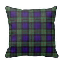 Brown Macewen Scottish Clan Tartan Plaid Throw Pillow Case (Size: 45x45cm) Free Shipping