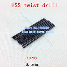 Nuevo 10 unids 6.5 mm miniatura brocas para herramientas de metal taladro eléctrico de la máquina de perforación