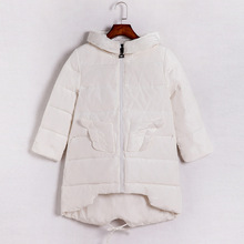 Winter new Korean pure hooded lady slim slim long down jacket coat dress warm fashion jacket