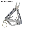 Multi Pocket Mini Folding Plier Portable Outdoor Hand Tools Wire Cutter Screwdriver Knife Saw Survival Keychain