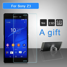 Screen Protector Tempered Glass Cover For Sony Xperia Z3 9H 0.33mm Anti Impact Protective Film For Sony Z3 2pcs A Gift